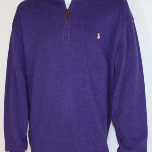 purple polo sweatshirt